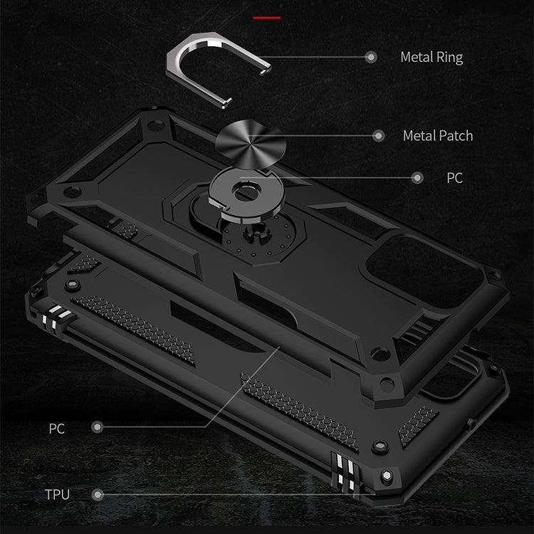 Custodia protettiva antiurto in TPU + PC con supporto girevole a 360 gradi, For Samsung Galaxy A03s 166mm Version, For Samsung Galaxy A03s 166mm Version 166mm 版