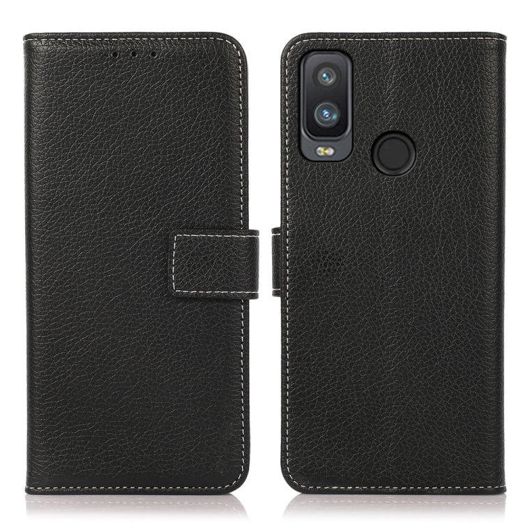 Litchi Texture PU + TPU Custodia in pelle a vibrazione orizzontale con supporto, slot per carte e portafoglio, For Alcatel 1L 2021