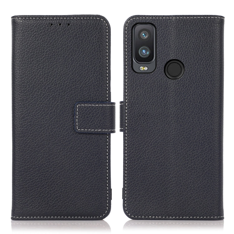 Litchi Texture PU + TPU Custodia in pelle a vibrazione orizzontale con supporto, slot per carte e portafoglio, For Alcatel 1L 2021