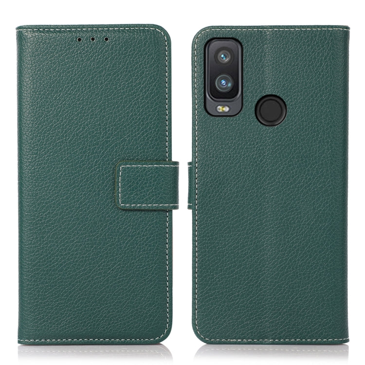 Litchi Texture PU + TPU Custodia in pelle a vibrazione orizzontale con supporto, slot per carte e portafoglio, For Alcatel 1L 2021
