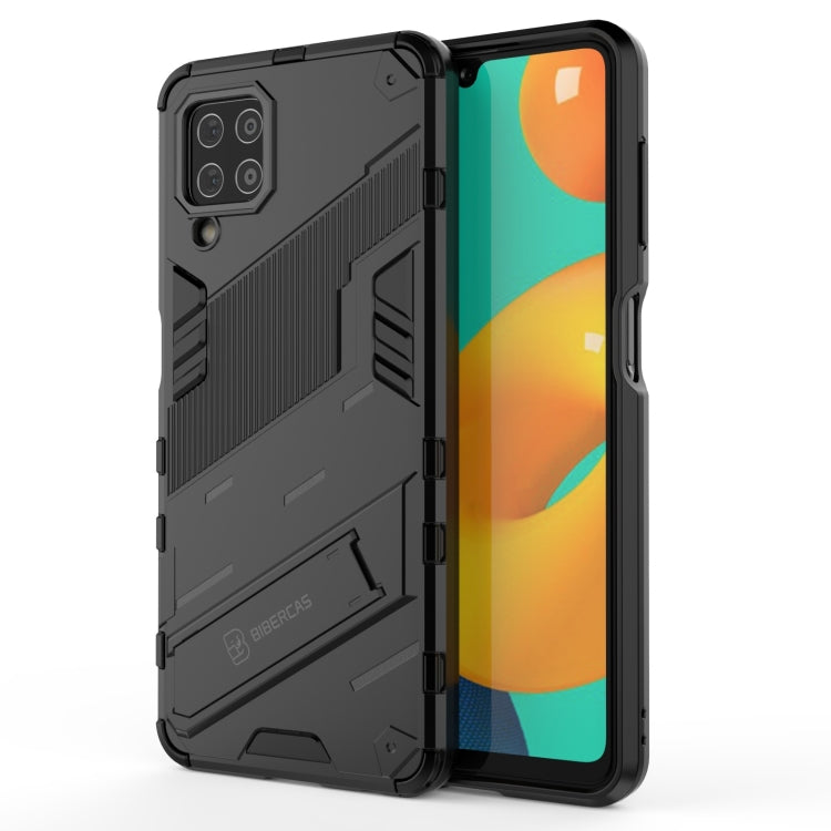 Punk Armor 2 in 1 PC + custodia antiurto in TPU con supporto invisibile, For Samsung Galaxy M32