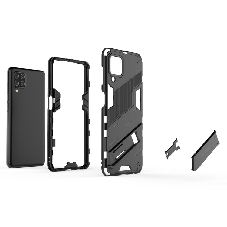 Punk Armor 2 in 1 PC + custodia antiurto in TPU con supporto invisibile, For Samsung Galaxy M32