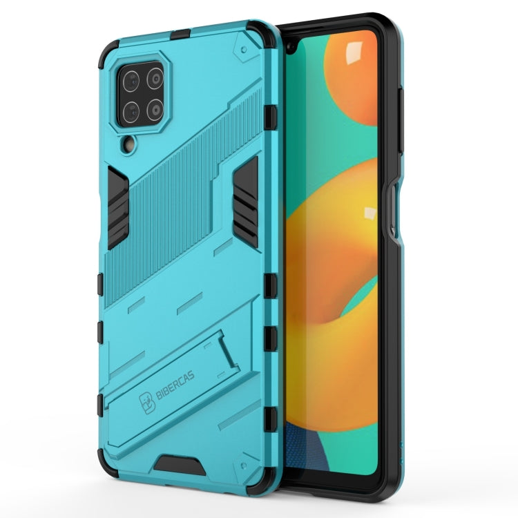 Punk Armor 2 in 1 PC + custodia antiurto in TPU con supporto invisibile, For Samsung Galaxy M32