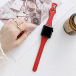 Cinturino di ricambio per cinturino di ricambio in pelle con fibbia inversa a forma di 8 a vita piccola per Apple Watch Series, 7 41mm / 6 & SE & 5 & 4 40mm / 3 & 2 & 1 38mm, 7 45mm / 6 & SE & 5 & 4 44mm / 3 & 2 & 1 42mm
