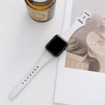 Cinturino di ricambio per cinturino di ricambio in pelle con fibbia inversa a forma di 8 a vita piccola per Apple Watch Series, 7 41mm / 6 & SE & 5 & 4 40mm / 3 & 2 & 1 38mm, 7 45mm / 6 & SE & 5 & 4 44mm / 3 & 2 & 1 42mm