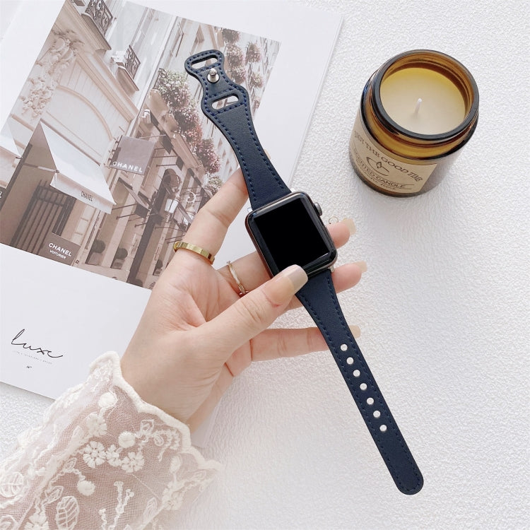 Cinturino di ricambio per cinturino di ricambio in pelle con fibbia inversa a forma di 8 a vita piccola per Apple Watch Series, 7 41mm / 6 & SE & 5 & 4 40mm / 3 & 2 & 1 38mm, 7 45mm / 6 & SE & 5 & 4 44mm / 3 & 2 & 1 42mm