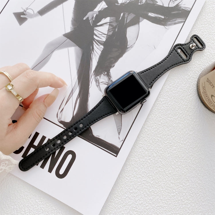 Cinturino di ricambio per cinturino di ricambio in pelle con fibbia inversa a forma di 8 a vita piccola per Apple Watch Series, 7 41mm / 6 & SE & 5 & 4 40mm / 3 & 2 & 1 38mm, 7 45mm / 6 & SE & 5 & 4 44mm / 3 & 2 & 1 42mm