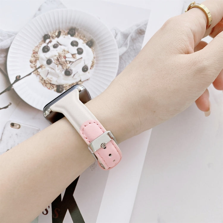 Cinturino di ricambio per cinturino di ricambio in pelle abbinata al colore della vita piccola per la serie Apple Watch, 7 41mm / 6 & SE & 5 & 4 40mm / 3 & 2 & 1 38mm, 7 45mm / 6 & SE & 5 & 4 44mm / 3 & 2 & 1 42mm