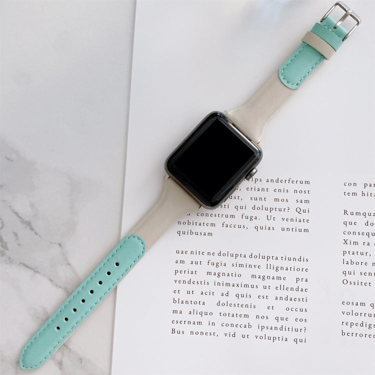 Cinturino di ricambio per cinturino di ricambio in pelle abbinata al colore della vita piccola per la serie Apple Watch, 7 41mm / 6 & SE & 5 & 4 40mm / 3 & 2 & 1 38mm, 7 45mm / 6 & SE & 5 & 4 44mm / 3 & 2 & 1 42mm