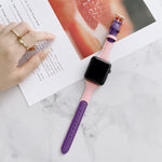 Cinturino di ricambio per cinturino di ricambio in pelle abbinata al colore della vita piccola per la serie Apple Watch, 7 41mm / 6 & SE & 5 & 4 40mm / 3 & 2 & 1 38mm, 7 45mm / 6 & SE & 5 & 4 44mm / 3 & 2 & 1 42mm