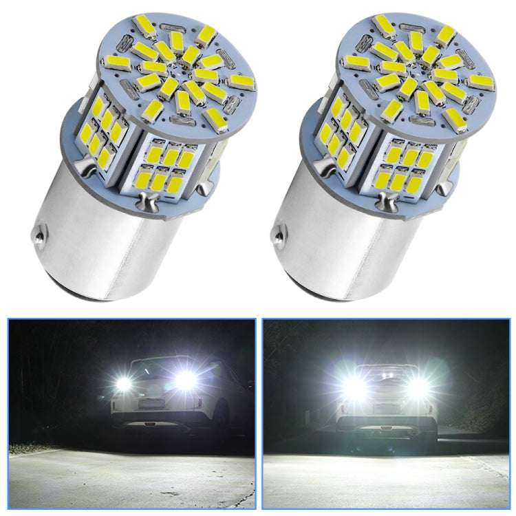 1 paio E0052 9-14V 1156-54SMD-2835 6000K 1080LM Luce bianca Decodifica auto Indicatori di direzione Luce di retromarcia, E0052