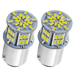 1 paio E0052 9-14V 1157-54SMD-2835 6000K 1080LM Luce bianca per decodifica auto Freno Luce di guida, E0053
