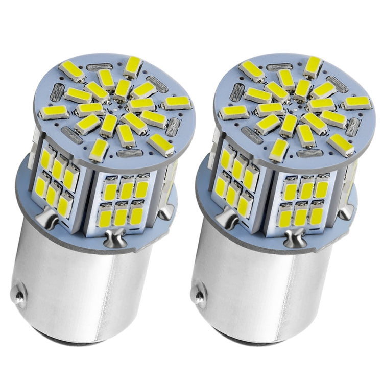 1 paio E0052 9-14V 1157-54SMD-2835 6000K 1080LM Luce bianca per decodifica auto Freno Luce di guida, E0053
