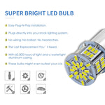 1 paio E0052 9-14V 1157-54SMD-2835 6000K 1080LM Luce bianca per decodifica auto Freno Luce di guida, E0053