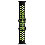 Cinturino di ricambio in silicone liquido bicolore con fibbia a farfalla per Apple Watch Series, 7 41mm / 6 & SE & 5 & 4 40mm / 3 & 2 & 1 38mm