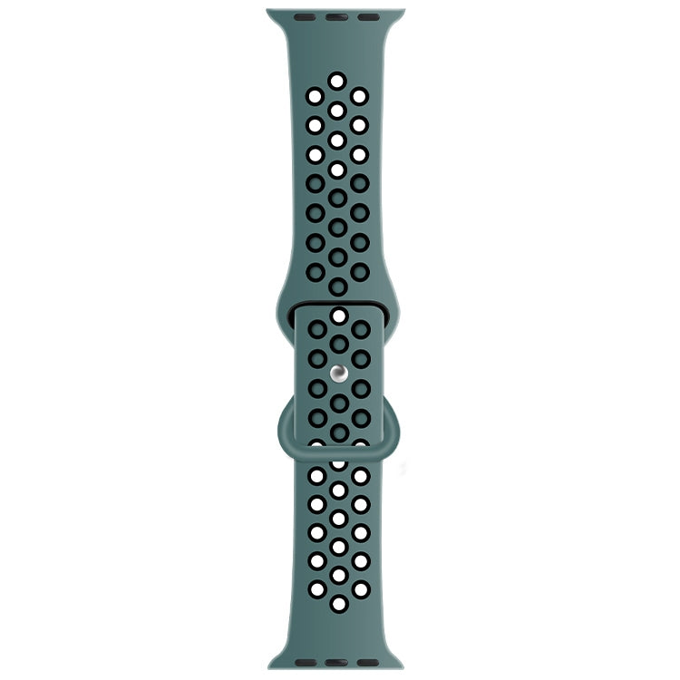 Cinturino di ricambio in silicone liquido bicolore con fibbia a farfalla per Apple Watch Series, 7 41mm / 6 & SE & 5 & 4 40mm / 3 & 2 & 1 38mm