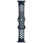 Cinturino di ricambio in silicone liquido bicolore con fibbia a farfalla per Apple Watch Series, 7 41mm / 6 & SE & 5 & 4 40mm / 3 & 2 & 1 38mm