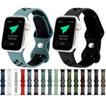 Cinturino di ricambio in silicone liquido bicolore con fibbia a farfalla per Apple Watch Series, 7 41mm / 6 & SE & 5 & 4 40mm / 3 & 2 & 1 38mm