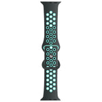 Cinturino di ricambio in silicone liquido bicolore con fibbia a farfalla per Apple Watch Series, 7 45mm / 6 & SE & 5 & 4 44mm / 3 & 2 & 1 42mm