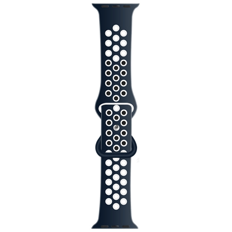Cinturino di ricambio in silicone liquido bicolore con fibbia a farfalla per Apple Watch Series, 7 45mm / 6 & SE & 5 & 4 44mm / 3 & 2 & 1 42mm