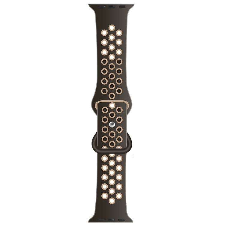 Cinturino di ricambio in silicone liquido bicolore con fibbia a farfalla per Apple Watch Series, 7 45mm / 6 & SE & 5 & 4 44mm / 3 & 2 & 1 42mm