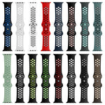 Cinturino di ricambio in silicone liquido bicolore con fibbia a farfalla per Apple Watch Series, 7 45mm / 6 & SE & 5 & 4 44mm / 3 & 2 & 1 42mm