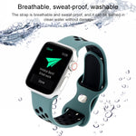 Cinturino di ricambio in silicone liquido bicolore con fibbia a farfalla per Apple Watch Series, 7 45mm / 6 & SE & 5 & 4 44mm / 3 & 2 & 1 42mm