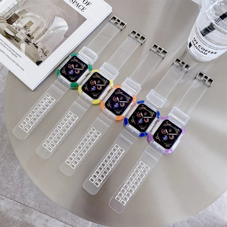 Cinturino di ricambio con cinturino di ricambio a contrasto di colore integrato per la serie Apple Watch, 7 41mm / 6 & SE & 5 & 4 40mm / 3 & 2 & 1 38mm, 7 45mm / 6 & SE & 5 & 4 44mm / 3 & 2 & 1 42mm