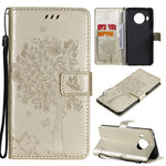 Custodia in pelle sintetica a vibrazione orizzontale con motivo ad albero e gatto con supporto e fessure per carte, portafoglio e cordino, For Nokia G10, For Nokia X20