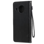 Custodia in pelle sintetica a vibrazione orizzontale con motivo ad albero e gatto con supporto e fessure per carte, portafoglio e cordino, For Nokia X10, For Nokia 5.3