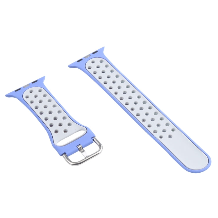 Cinturino di ricambio in silicone con fibbia in metallo per Apple Watch Series, 7 41mm / 6 & SE & 5 & 4 40mm / 3 & 2 & 1 38mm