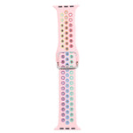 Cinturino di ricambio in silicone con fibbia in metallo per Apple Watch Series, 7 41mm / 6 & SE & 5 & 4 40mm / 3 & 2 & 1 38mm