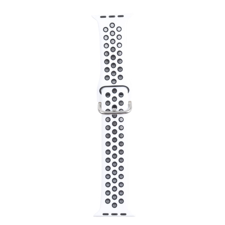 Cinturino di ricambio in silicone con fibbia in metallo per Apple Watch Series, 7 41mm / 6 & SE & 5 & 4 40mm / 3 & 2 & 1 38mm