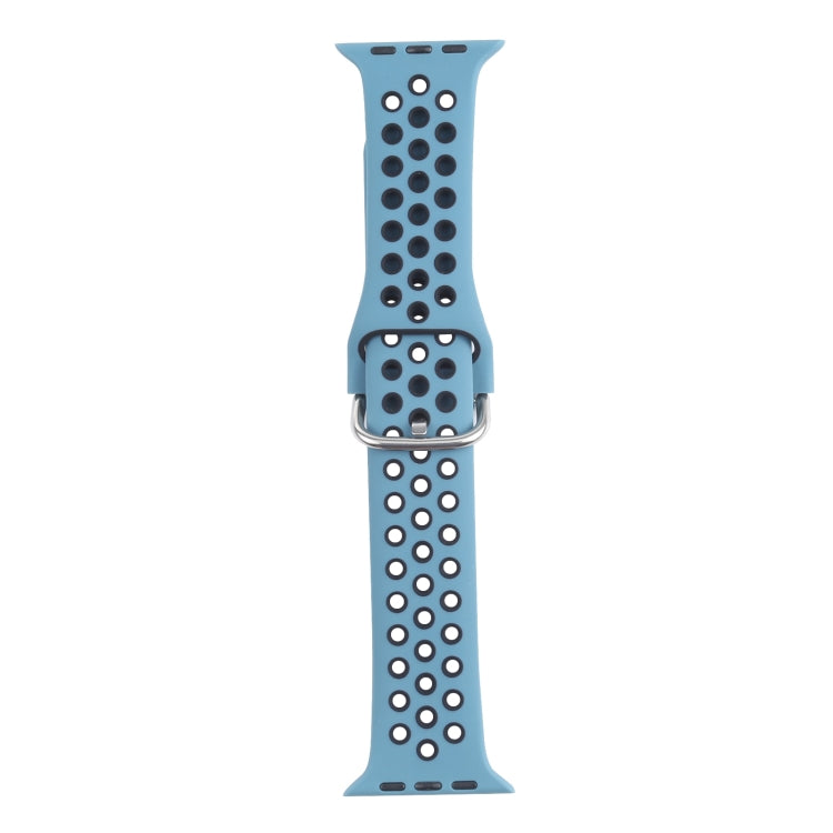 Cinturino di ricambio in silicone con fibbia in metallo per Apple Watch Series, 7 41mm / 6 & SE & 5 & 4 40mm / 3 & 2 & 1 38mm