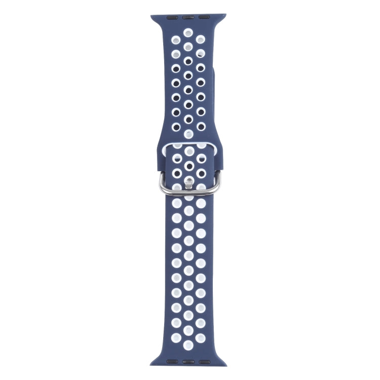 Cinturino di ricambio in silicone con fibbia in metallo per Apple Watch Series, 7 41mm / 6 & SE & 5 & 4 40mm / 3 & 2 & 1 38mm