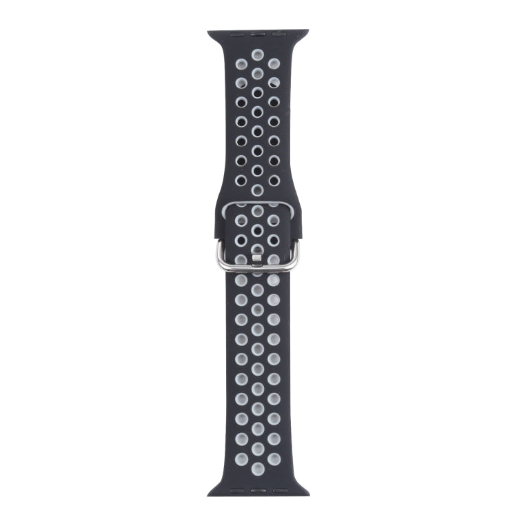 Cinturino di ricambio in silicone con fibbia in metallo per Apple Watch Series, 7 41mm / 6 & SE & 5 & 4 40mm / 3 & 2 & 1 38mm