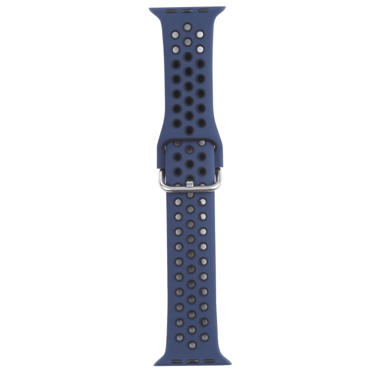 Cinturino di ricambio in silicone con fibbia in metallo per Apple Watch Series, 7 41mm / 6 & SE & 5 & 4 40mm / 3 & 2 & 1 38mm