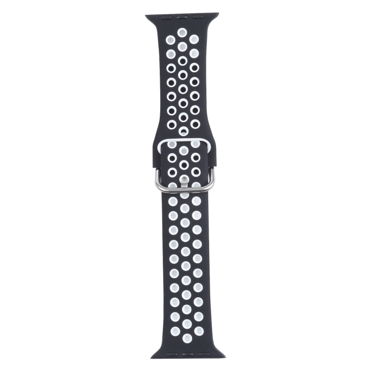 Cinturino di ricambio in silicone con fibbia in metallo per Apple Watch Series, 7 45mm / 6 & SE & 5 & 4 44mm / 3 & 2 & 1 42mm