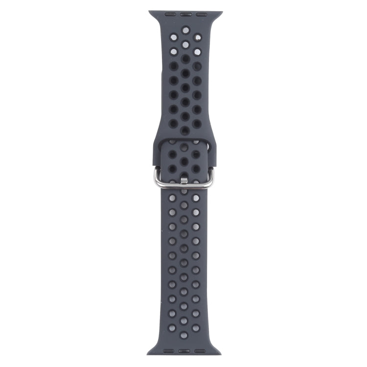Cinturino di ricambio in silicone con fibbia in metallo per Apple Watch Series, 7 45mm / 6 & SE & 5 & 4 44mm / 3 & 2 & 1 42mm