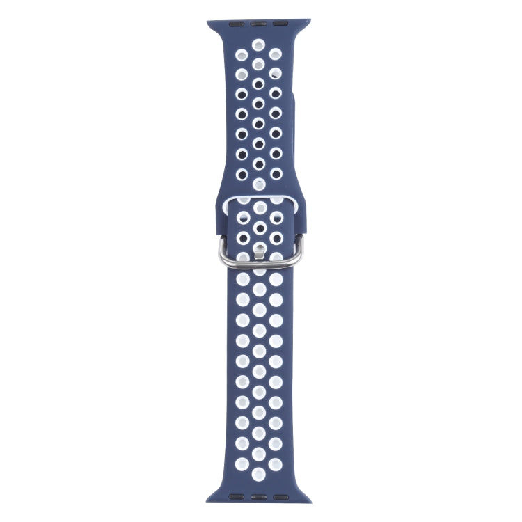 Cinturino di ricambio in silicone con fibbia in metallo per Apple Watch Series, 7 45mm / 6 & SE & 5 & 4 44mm / 3 & 2 & 1 42mm