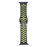 Cinturino di ricambio in silicone con fibbia in metallo per Apple Watch Series, 7 45mm / 6 & SE & 5 & 4 44mm / 3 & 2 & 1 42mm