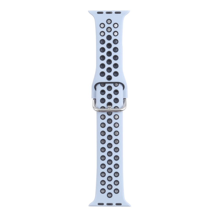 Cinturino di ricambio in silicone con fibbia in metallo per Apple Watch Series, 7 45mm / 6 & SE & 5 & 4 44mm / 3 & 2 & 1 42mm
