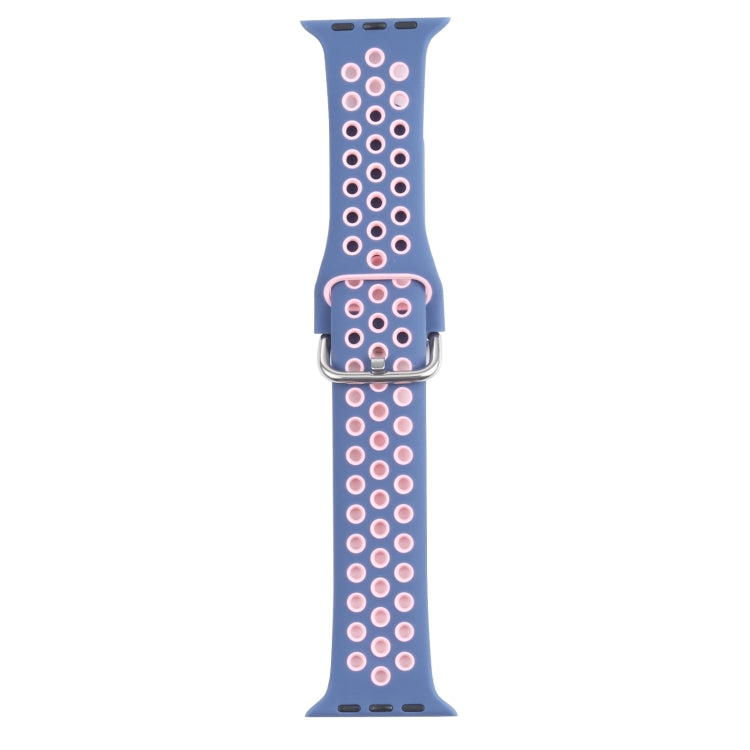 Cinturino di ricambio in silicone con fibbia in metallo per Apple Watch Series, 7 45mm / 6 & SE & 5 & 4 44mm / 3 & 2 & 1 42mm