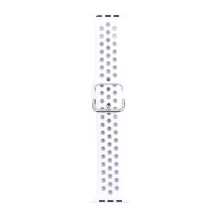 Cinturino di ricambio in silicone con fibbia in metallo per Apple Watch Series, 7 45mm / 6 & SE & 5 & 4 44mm / 3 & 2 & 1 42mm