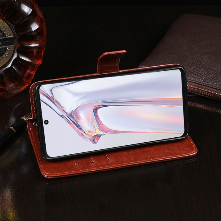 idewei Custodia in pelle a vibrazione orizzontale Crazy Horse Texture con supporto e slot per carte e portafoglio, For Blackview A100, For Nokia C20, For Sony Xperia 1 III
