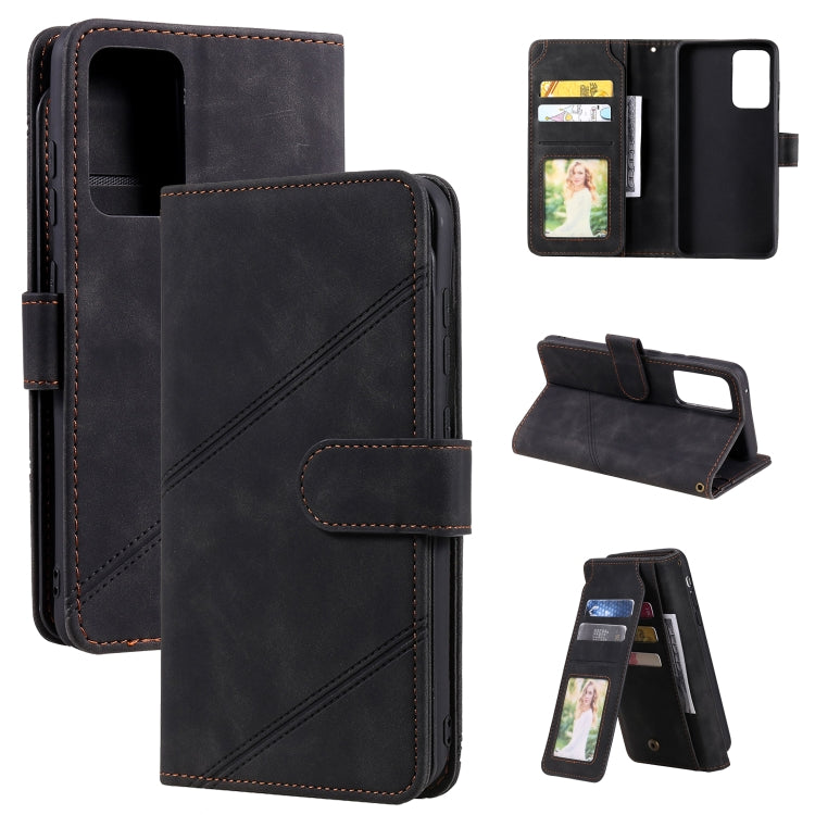 Custodia in pelle PU con vibrazione orizzontale Skin Feel Business con supporto, slot per schede multiple, portafoglio, cordino e cornice per foto, For Samsung Galaxy A52 5G / 4G, For Samsung Galaxy A72 5G / 4G, For Samsung Galaxy A51                  ...
