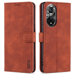 AZNS Skin Feel Calf Texture Custodia in pelle con apertura orizzontale con slot per carte, supporto e portafoglio, For Honor 50, For Honor 50 Pro