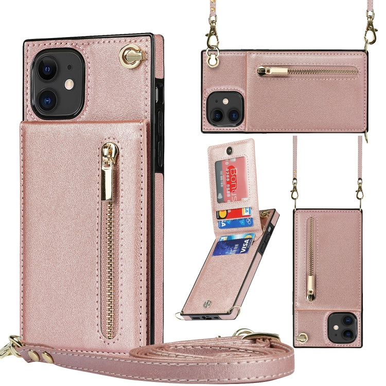 Custodia portafoglio TPU e PU con cerniera per iPhone 8 Plus e 7