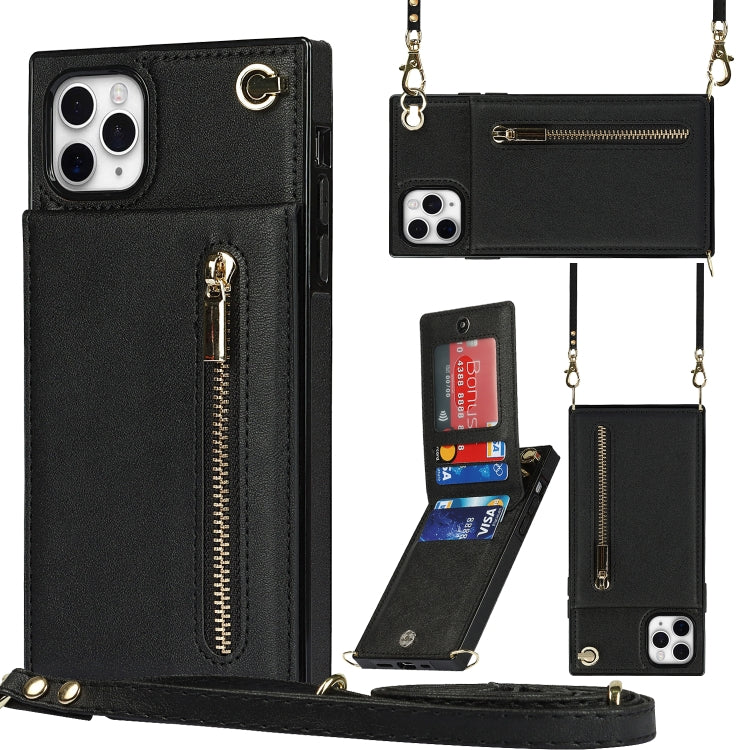 Custodia portafoglio TPU e PU con cerniera per iPhone 8 Plus e 7