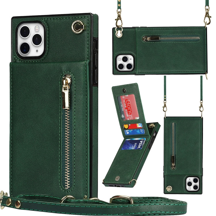 Custodia portafoglio TPU e PU con cerniera per iPhone 8 Plus e 7